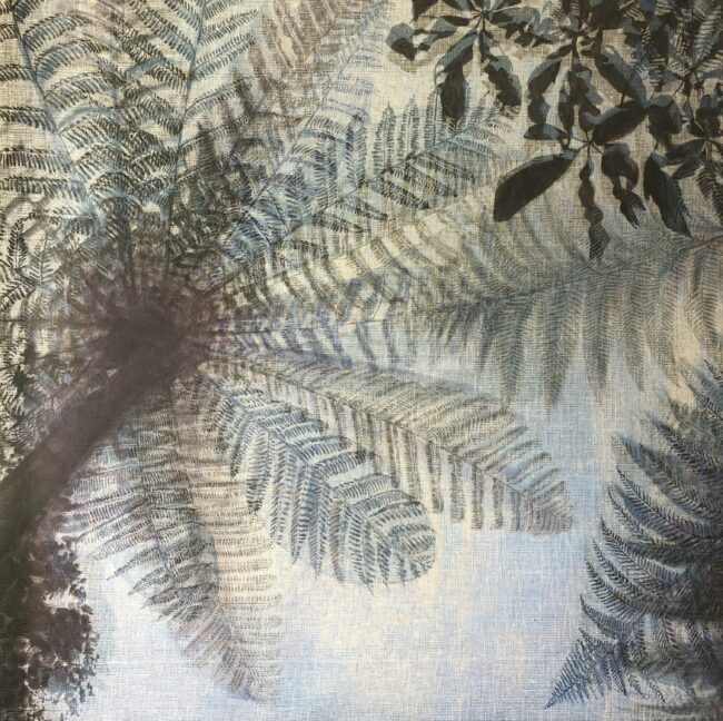 Fougères geantes et tableau textile